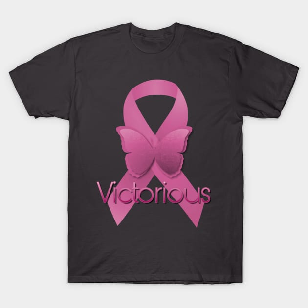 Breast Cancer Pink Ribbon T-Shirt by AlondraHanley